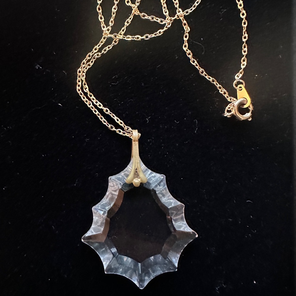 Antique crystal prism pendant